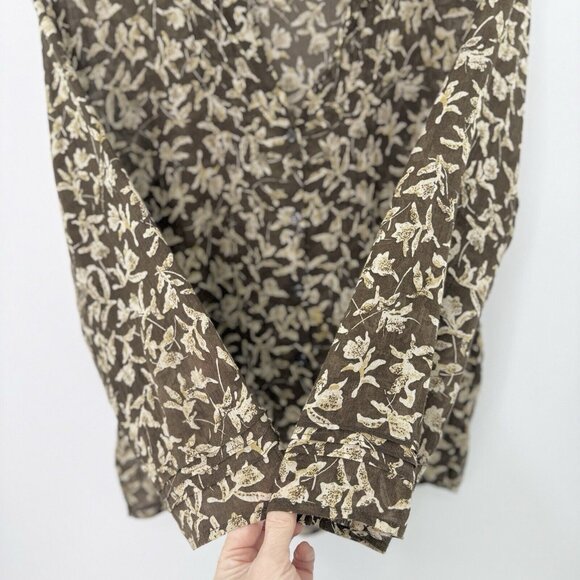 Eddie Bauer Women’s Button Down Cotton Sheer Shirt Size Large, Lightweight - Picture 5 of 10